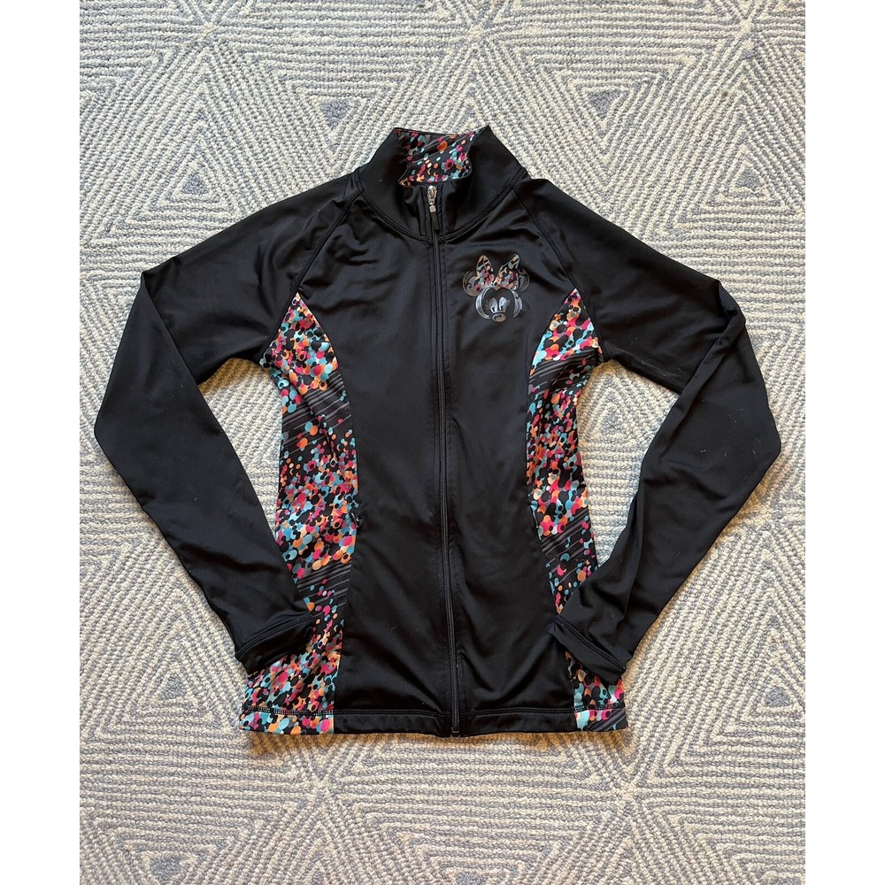 Women's Disney Parks Minnie Mouse Running Jacket - Black w/‎ Multicolor - Small